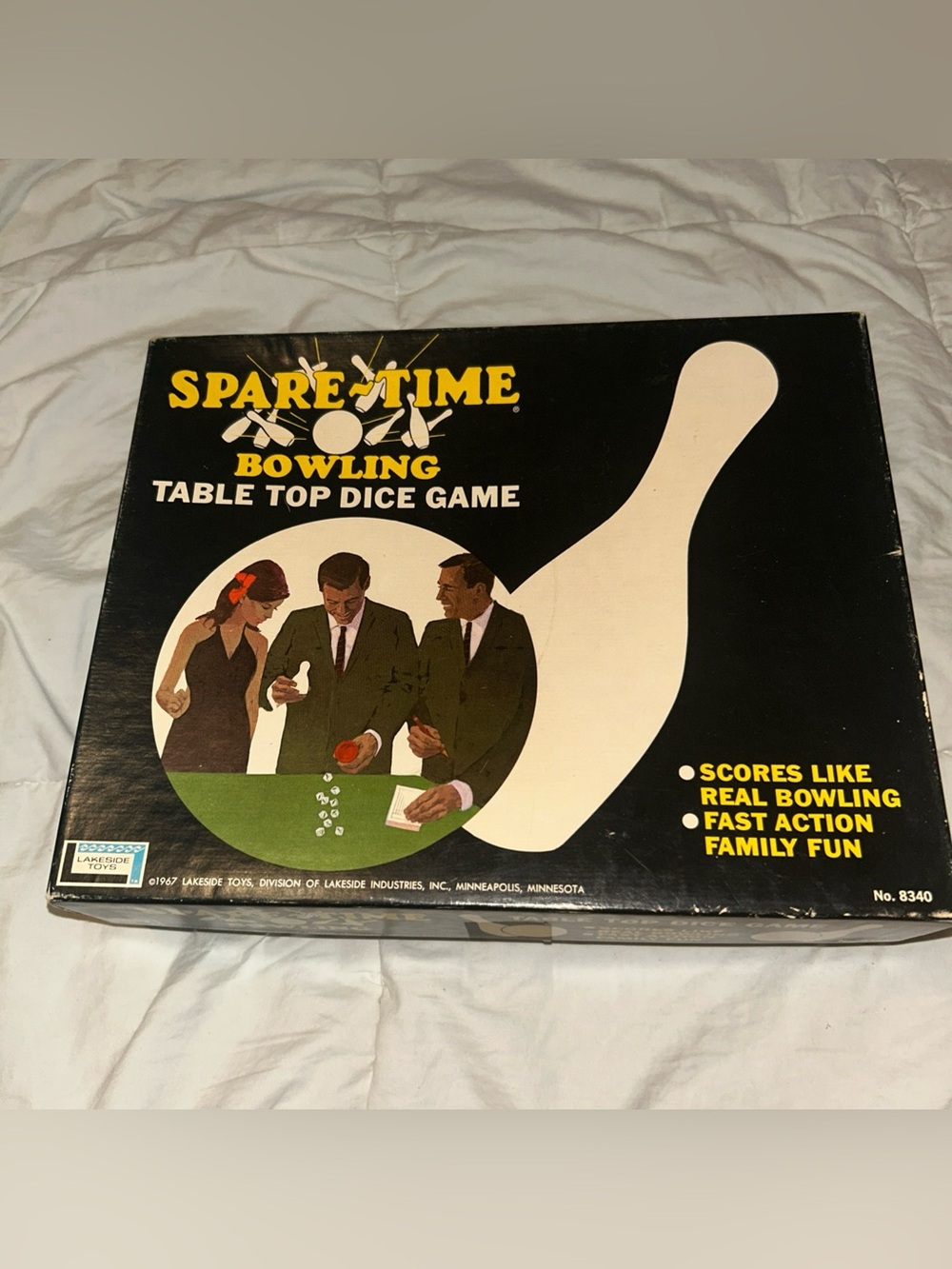 1967 Spare-Time Bowling Table Top Dice Game By Lakeside Toys